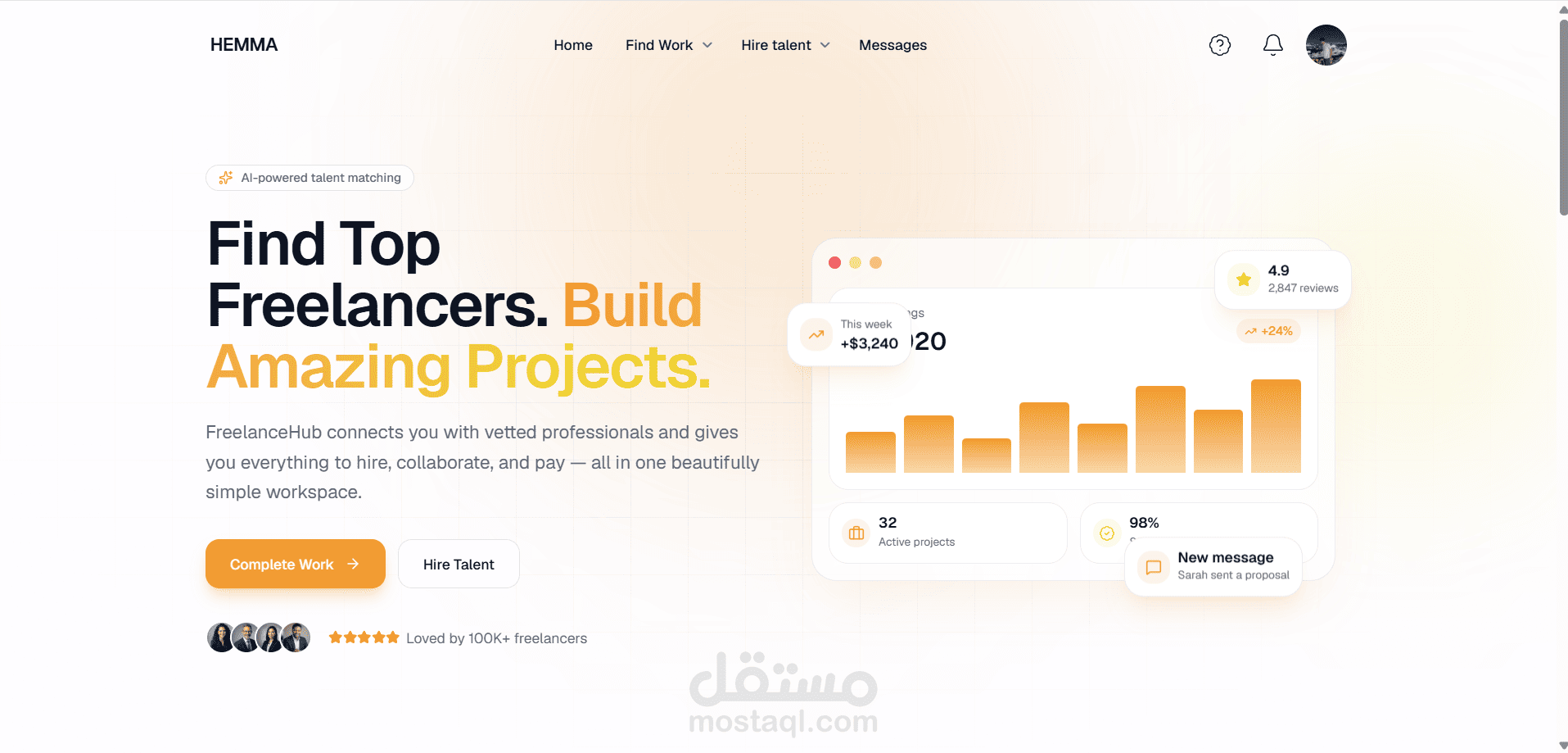 Hemma  -  Freelance website