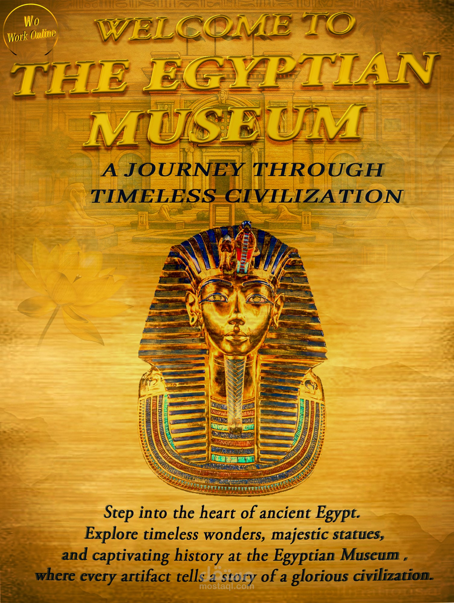 Design an advertising poster for the Egyptian Museum