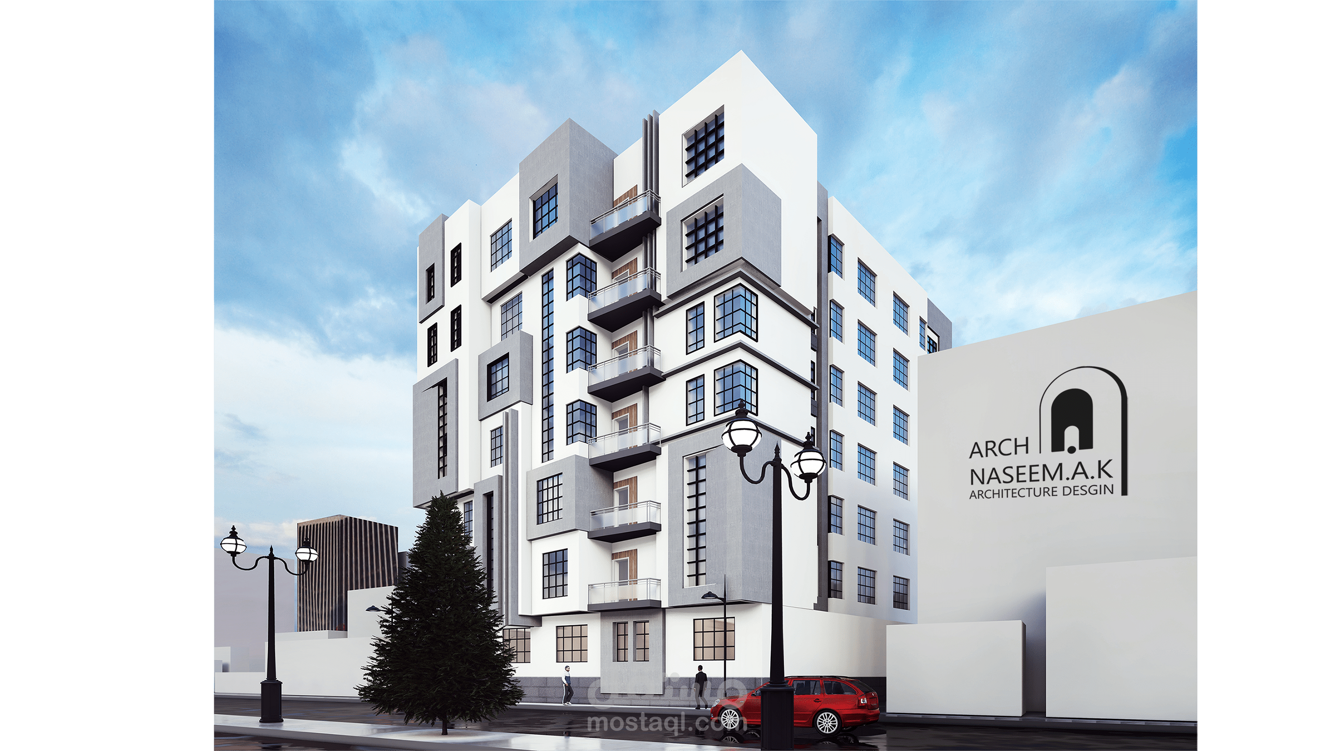#تصميم _واجهة عمارة سكنية