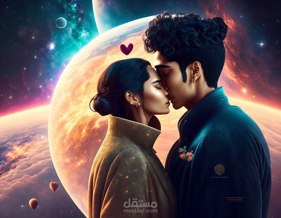 قصة قصيرة مع صورة للقصة من تصميمي