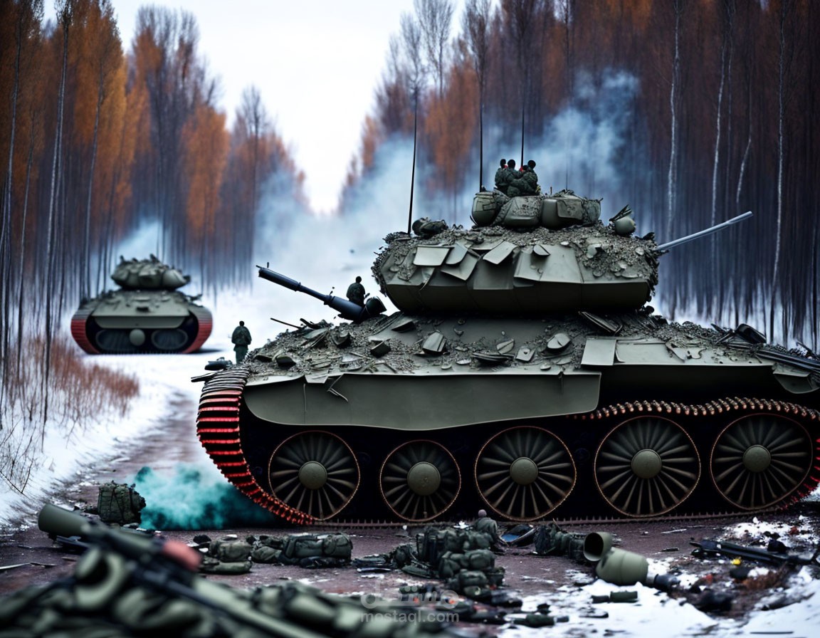 مقال حول نتائج الحرب بين اكرانيا و روسيا مع صورة من تصميمي