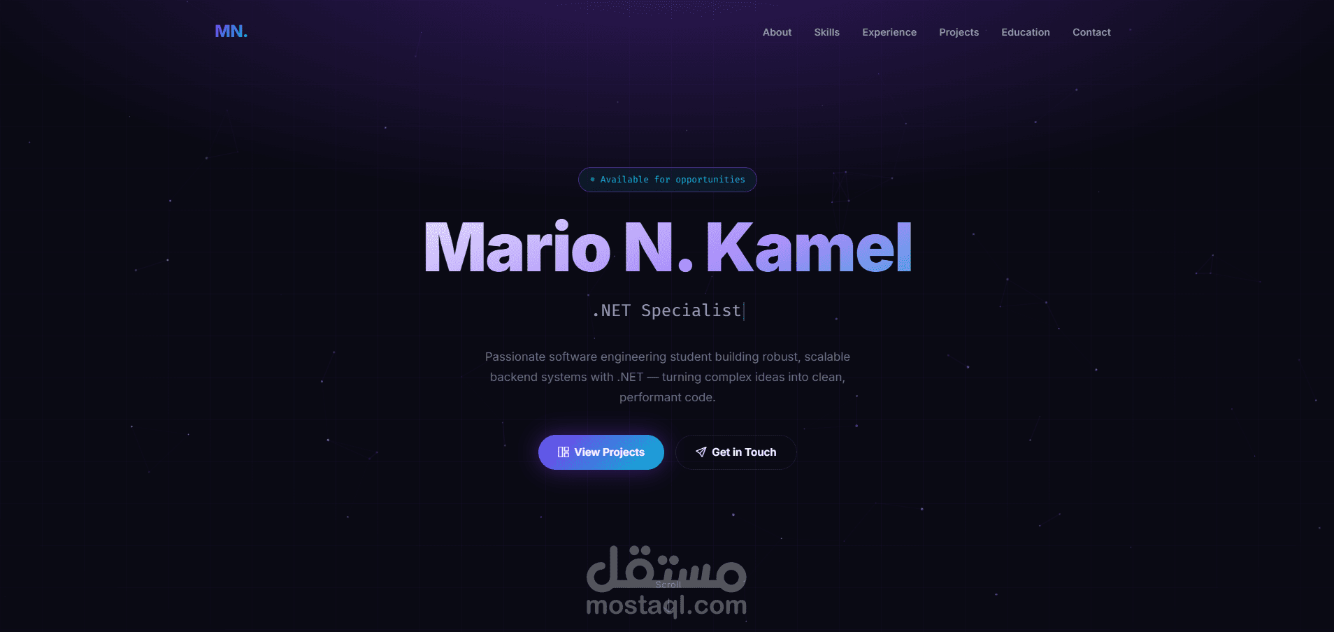 موقع لمعرض اعمال - Portfolio