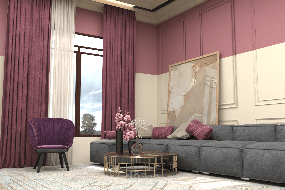 تصميم لصالون باستخدام 3D MAX