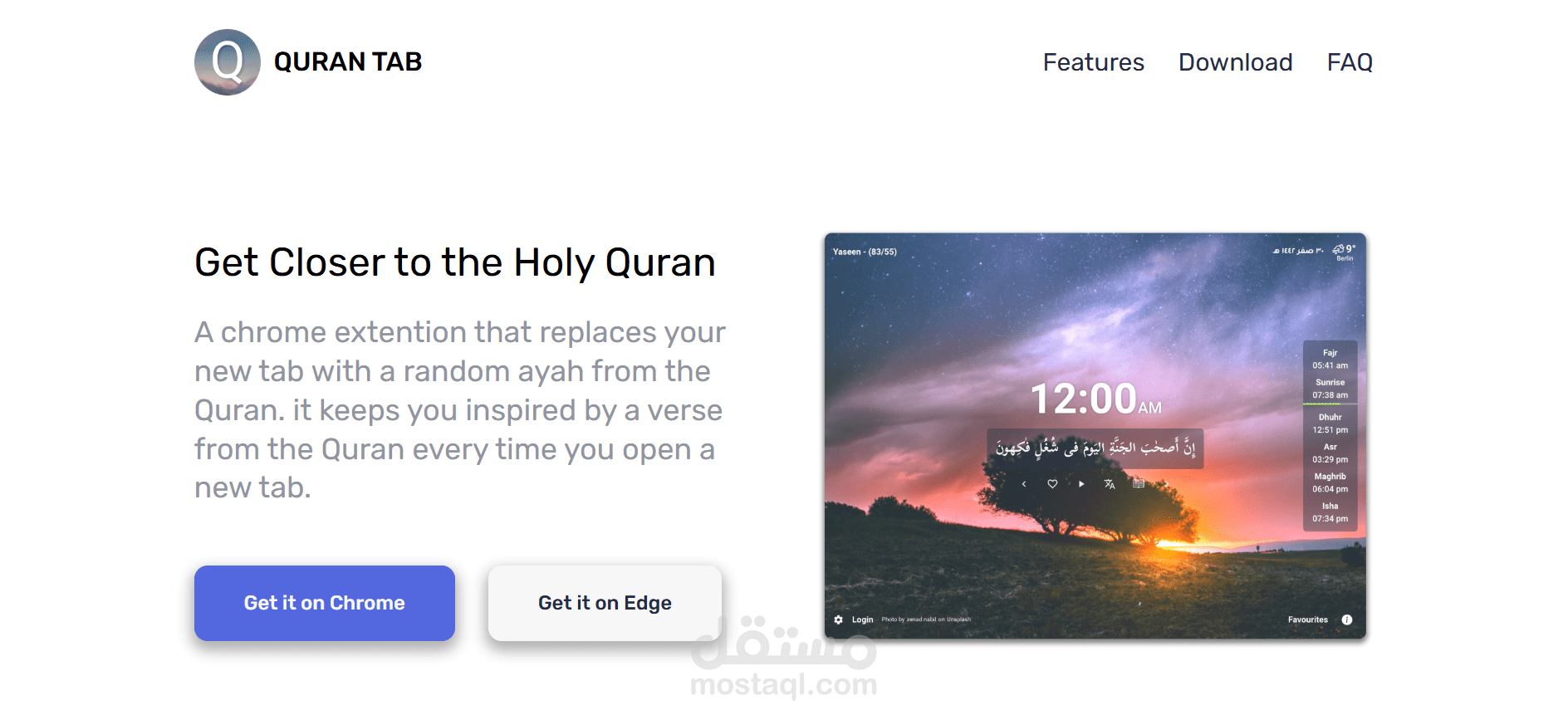 landing page