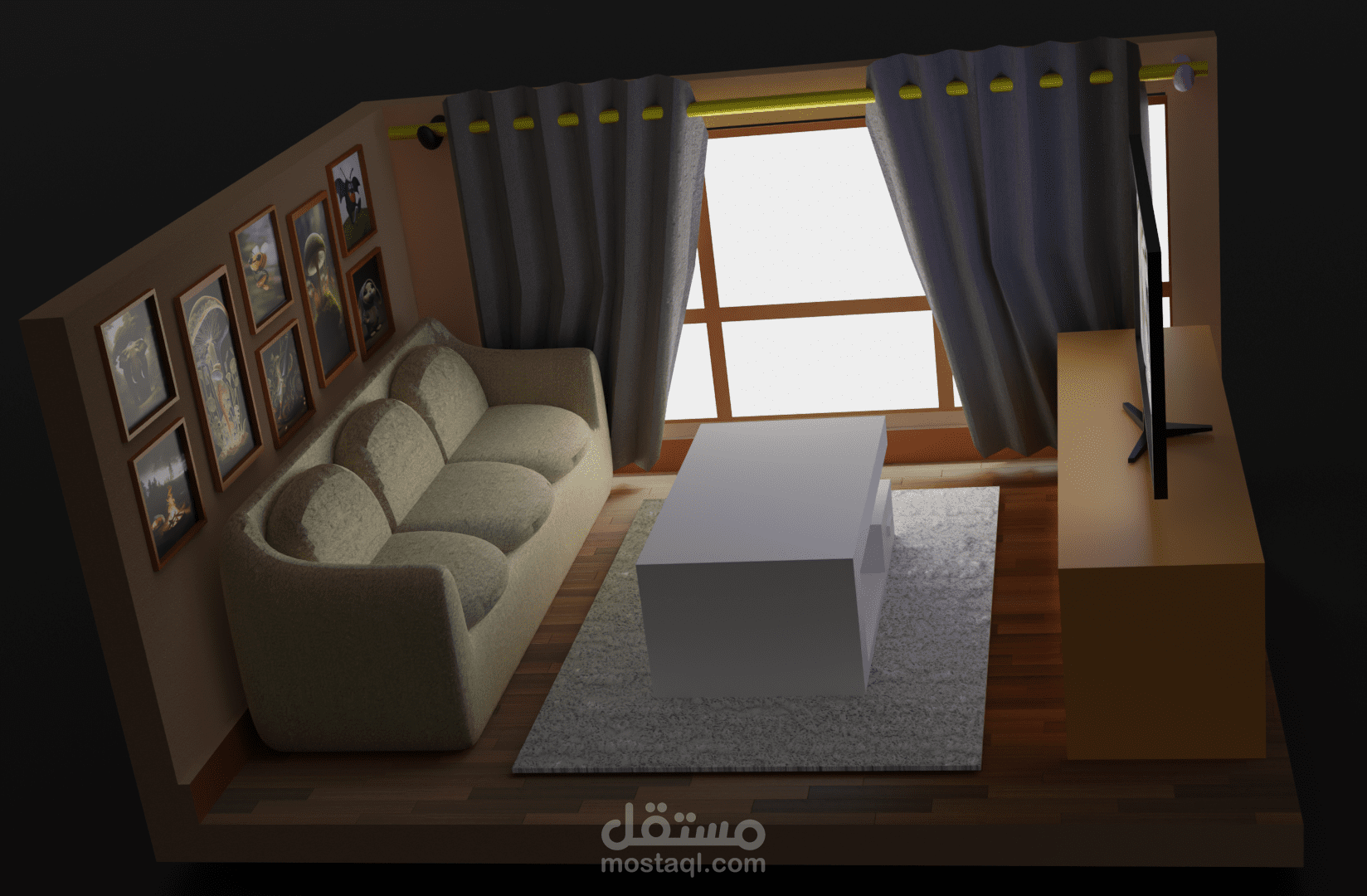 غرفة مشاهدة تلفزيون