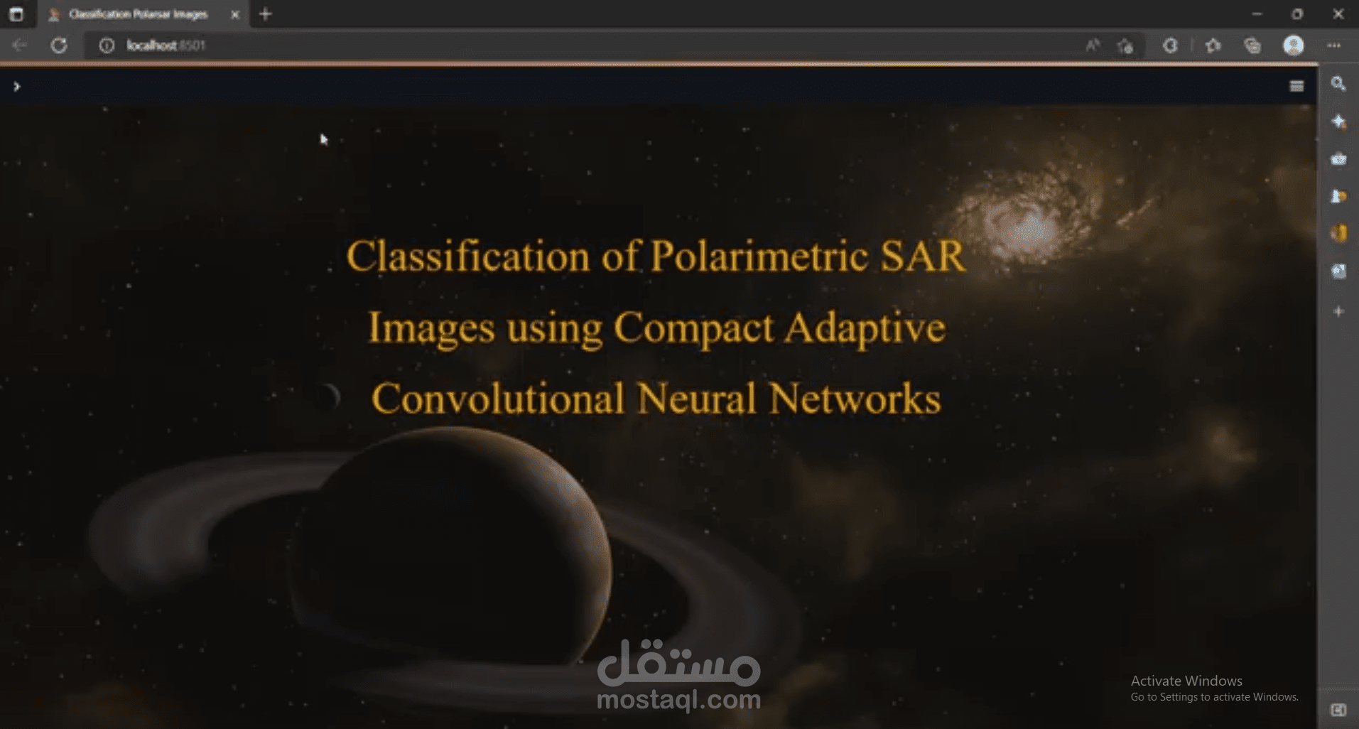 implementation of (Classification of polarimetric SAR images using compact convolutional neural networks)