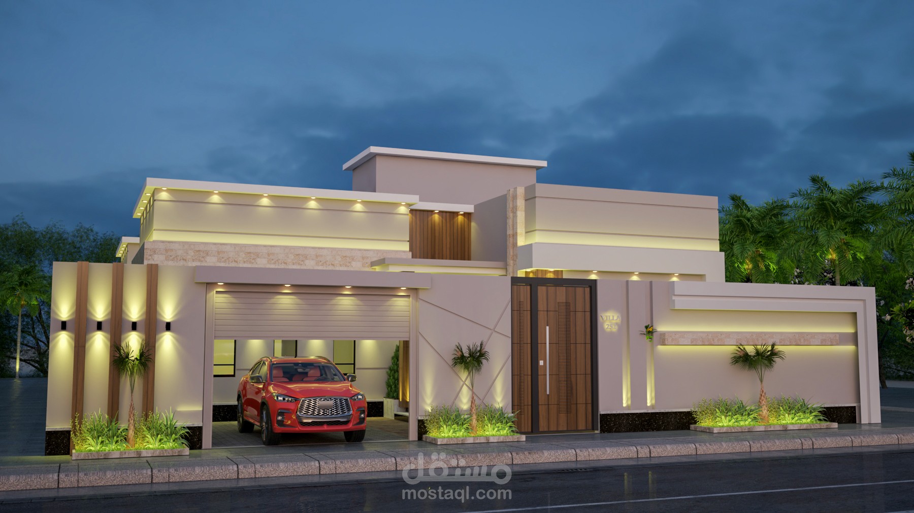 تصميم شاليه مودرن 3D