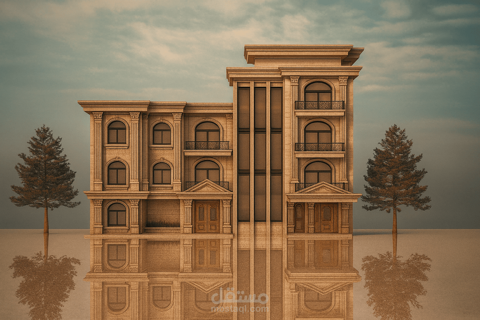 تصميم واجهات كلاسيكيه