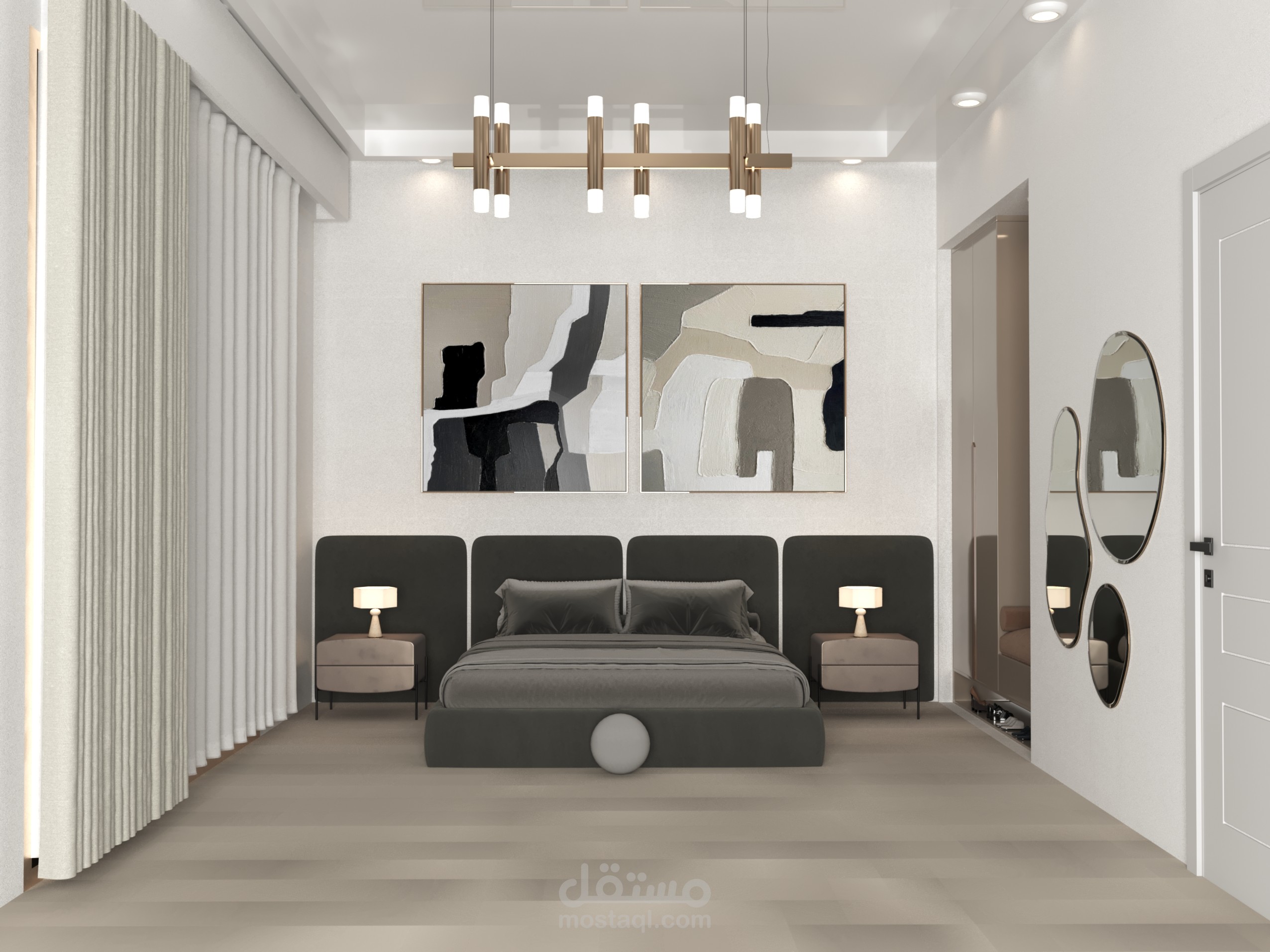غرفة نوم 3d max