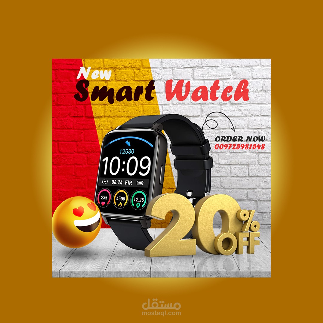 تصميم سوشيال ميديا لمعرض smart watch