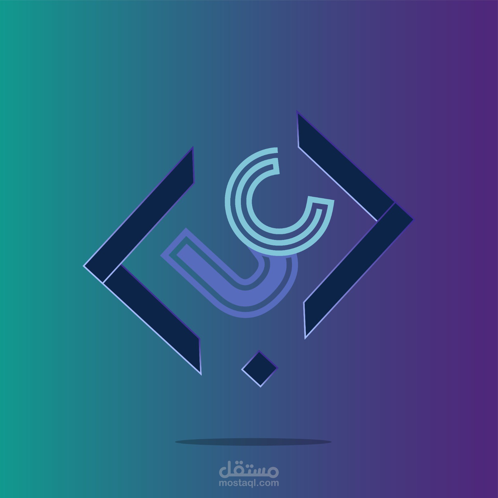 لوجو لحرف الU و حرف الC.