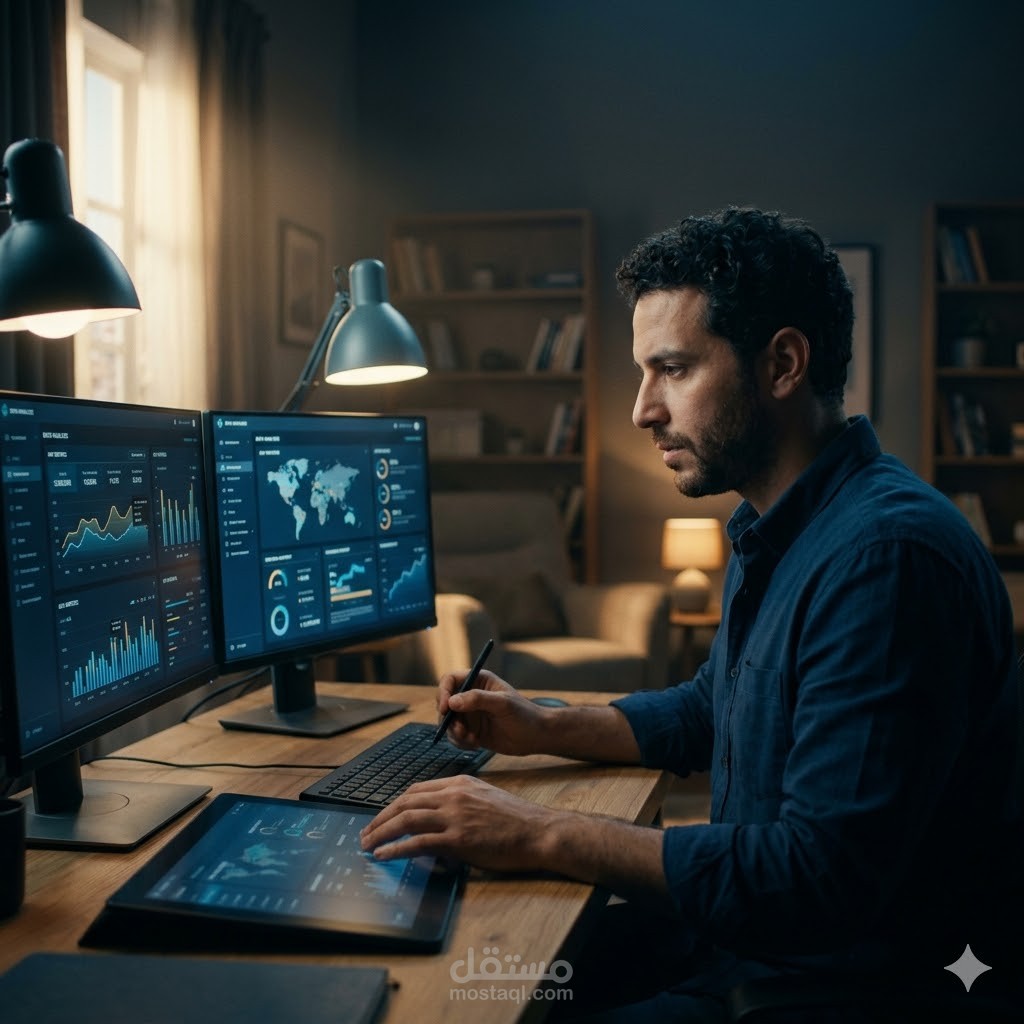 تصميم لوحات تحكم تفاعلية (Interactive Dashboards) لتحليل البيانات ودعم القرار