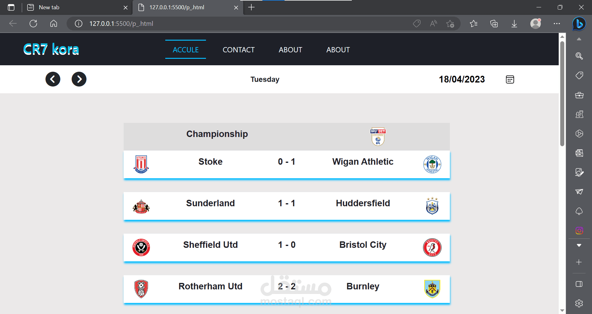 web API football