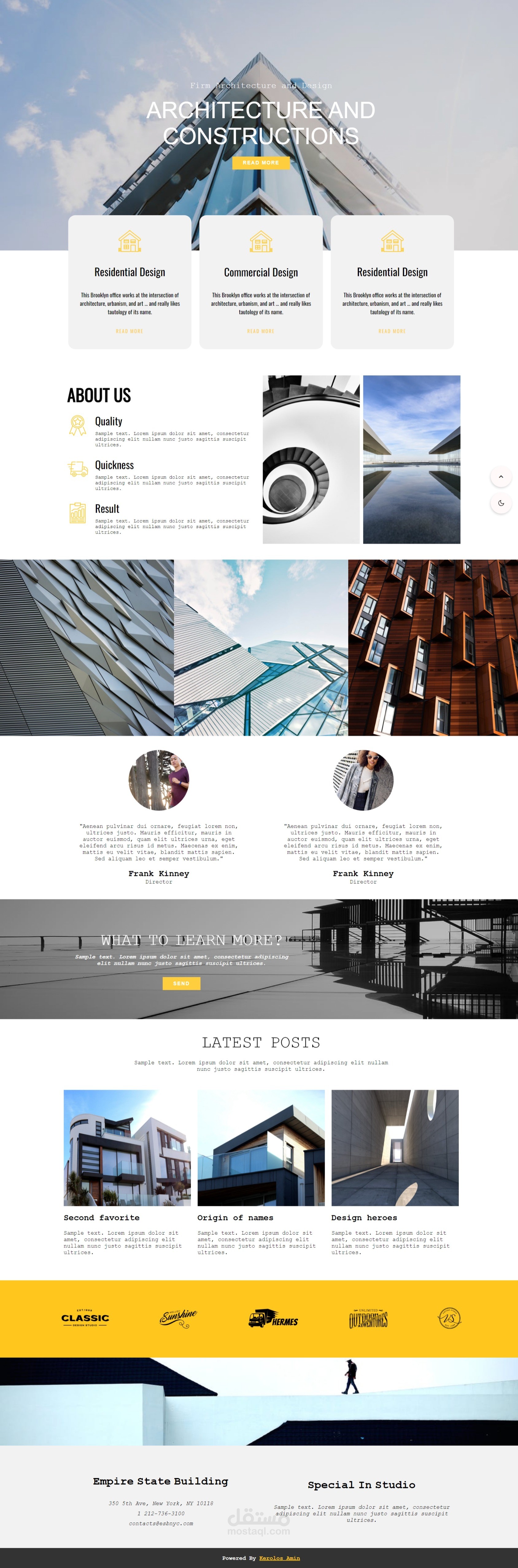 landing page for business