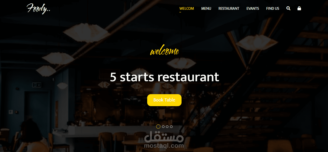 Foody Restaurant (Landing Page)