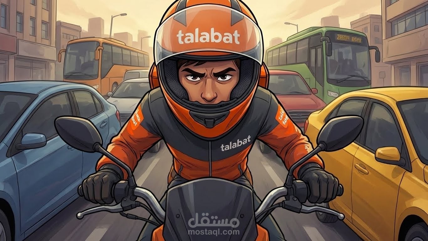 اعلان لشركة توصيل طلبات