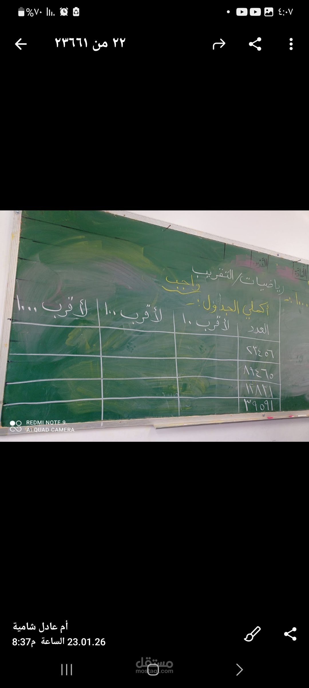 معلمة لجميع المواد