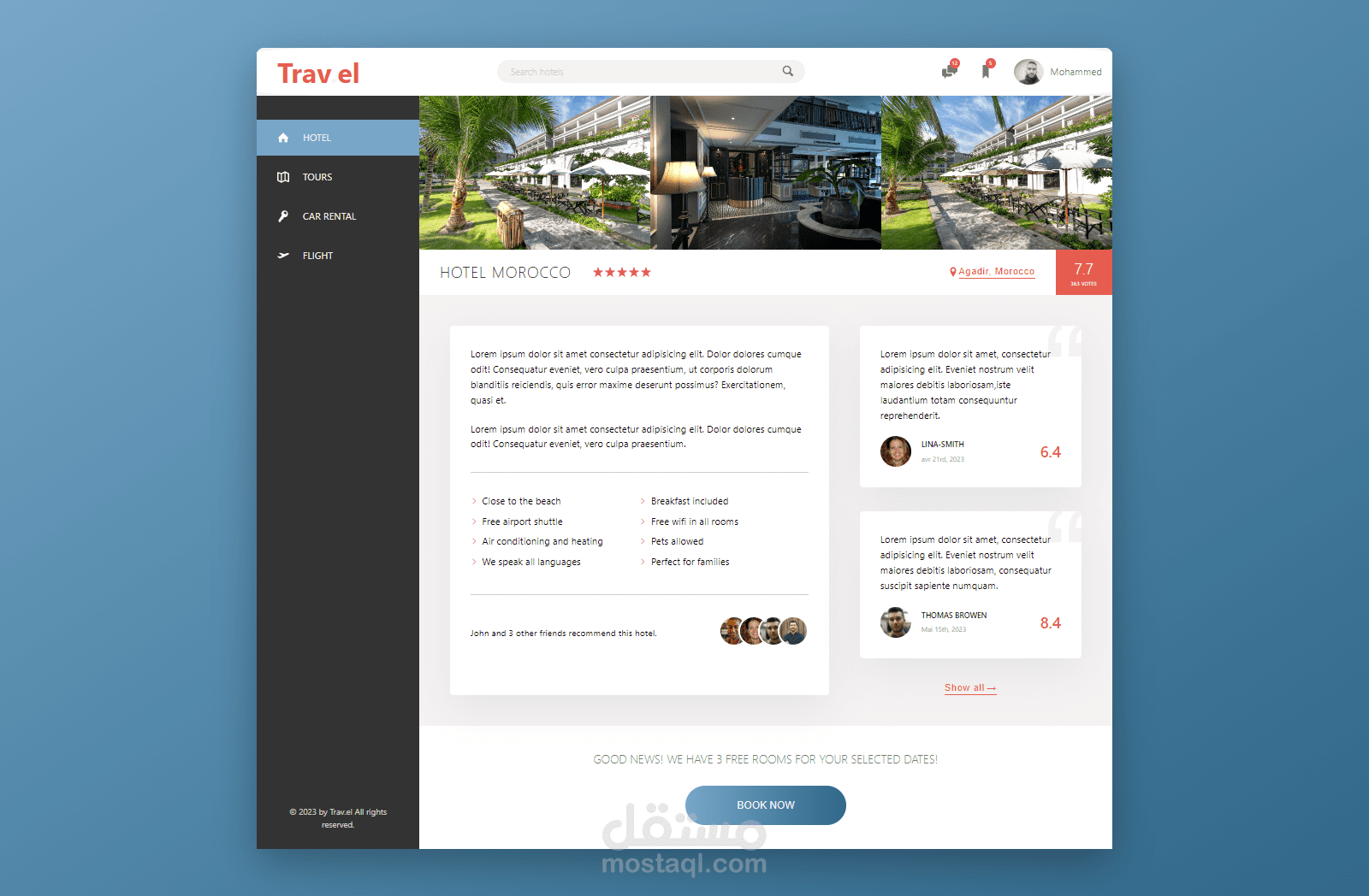 Landing-Page (Travel)