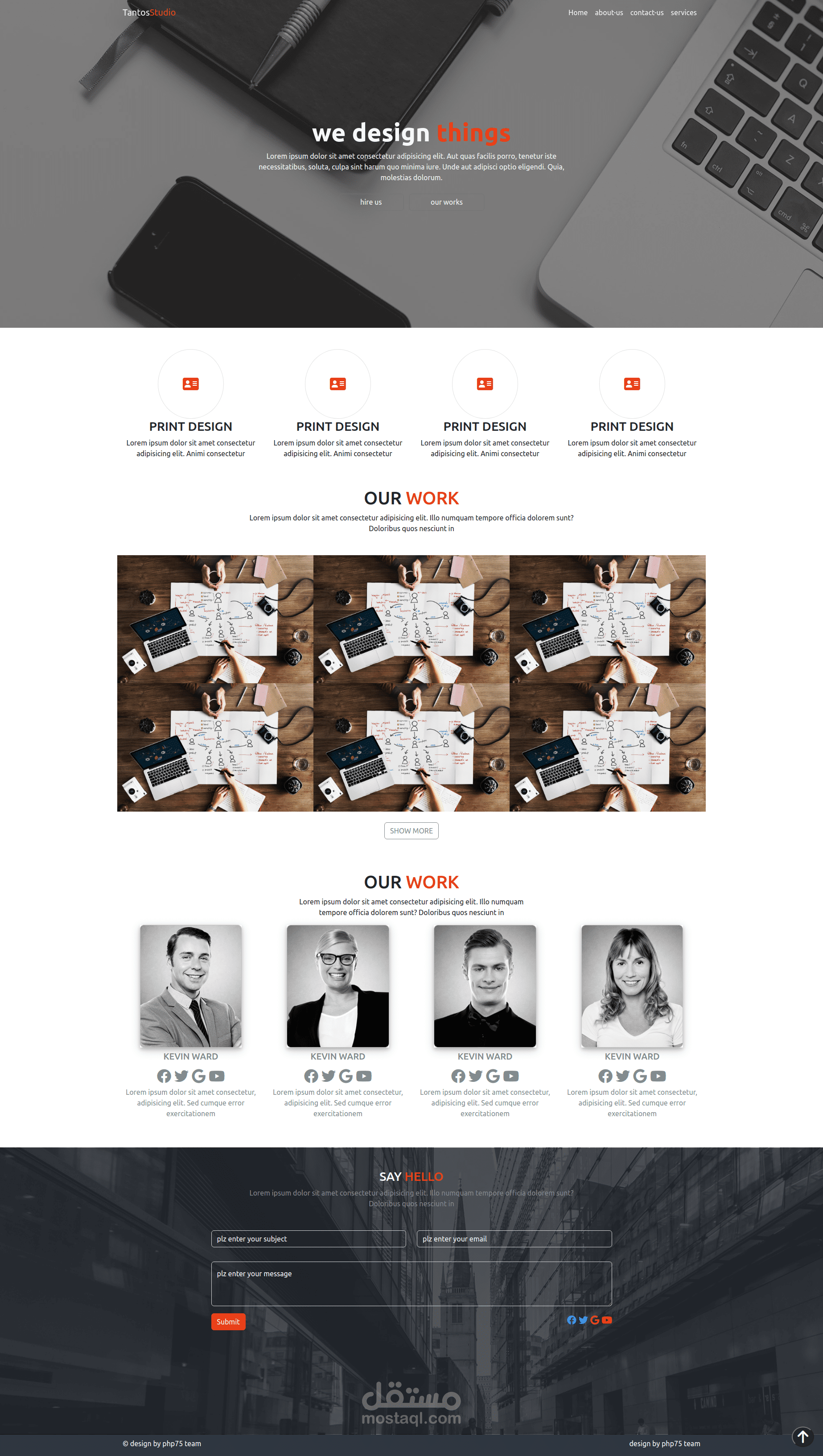 تطوير صفحه ويب