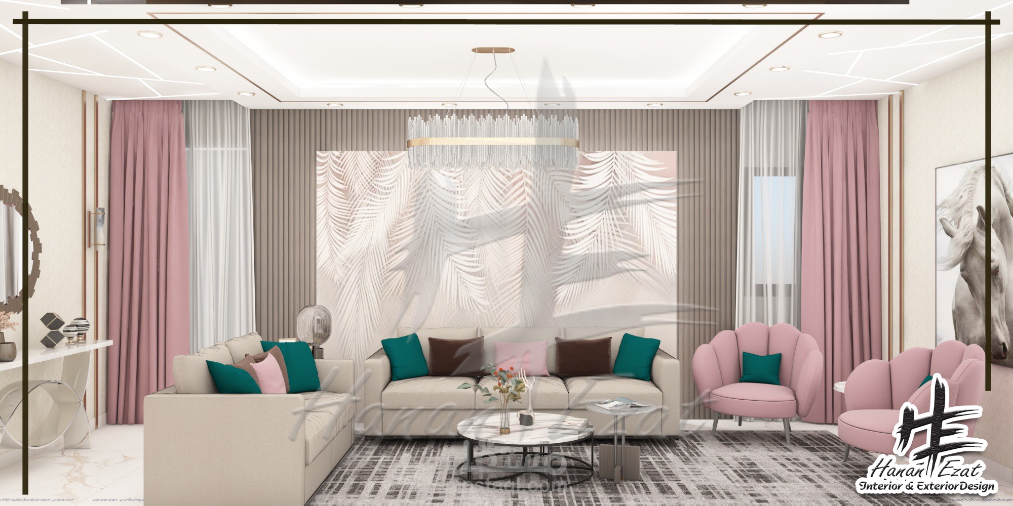 تصميم صالة استقبال مودرن