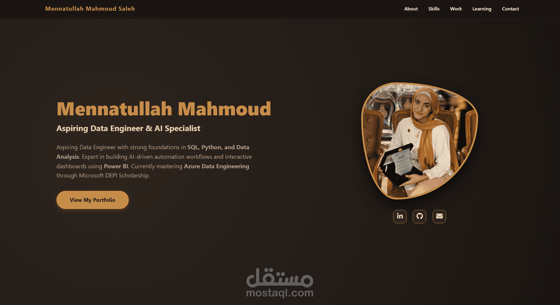 برمجة وتصميم بورتفوليو احترافي متجاوب (HTML5 & CSS3) - Landing Page