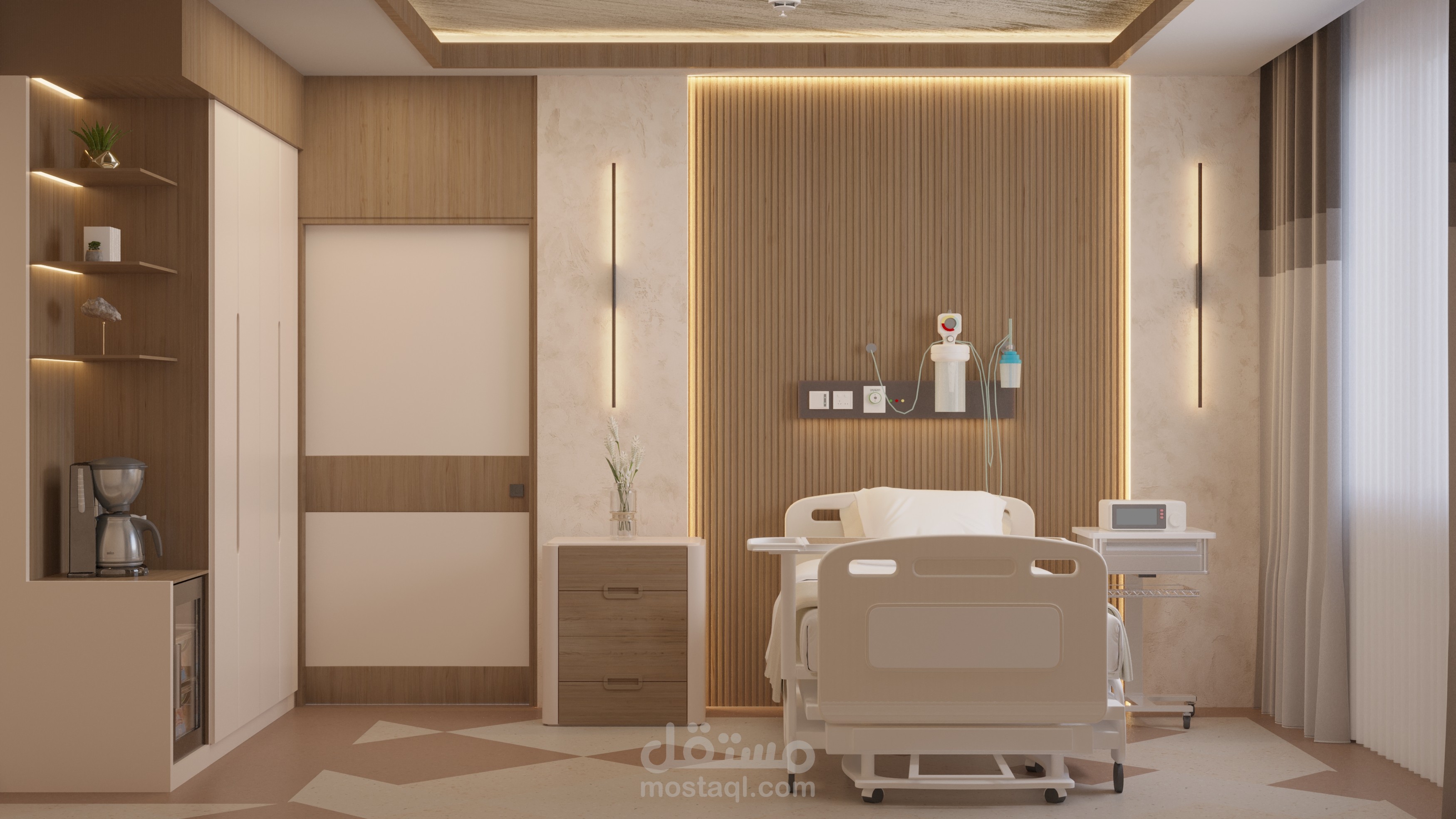 تصميم غرفة مشفى