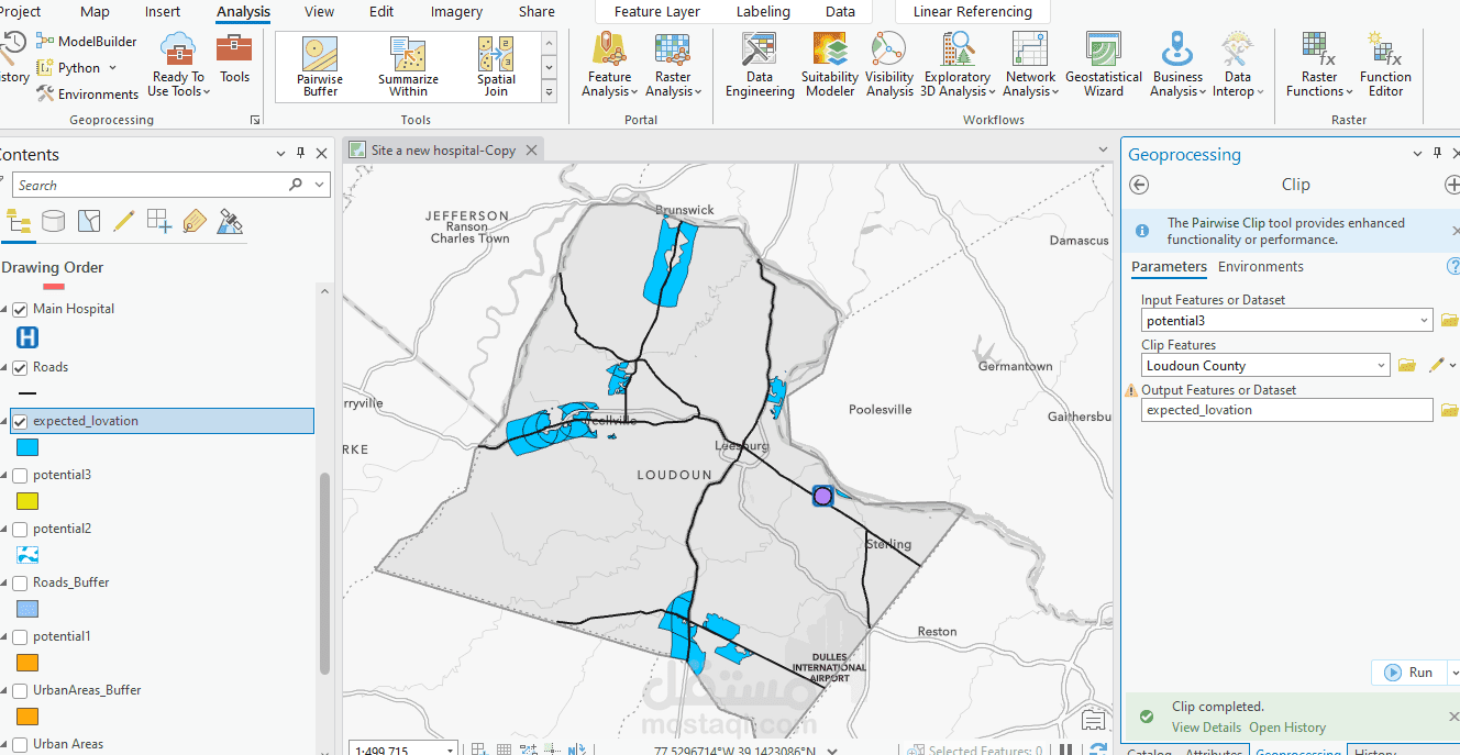 arcgis pro network analysis (closest facility)
