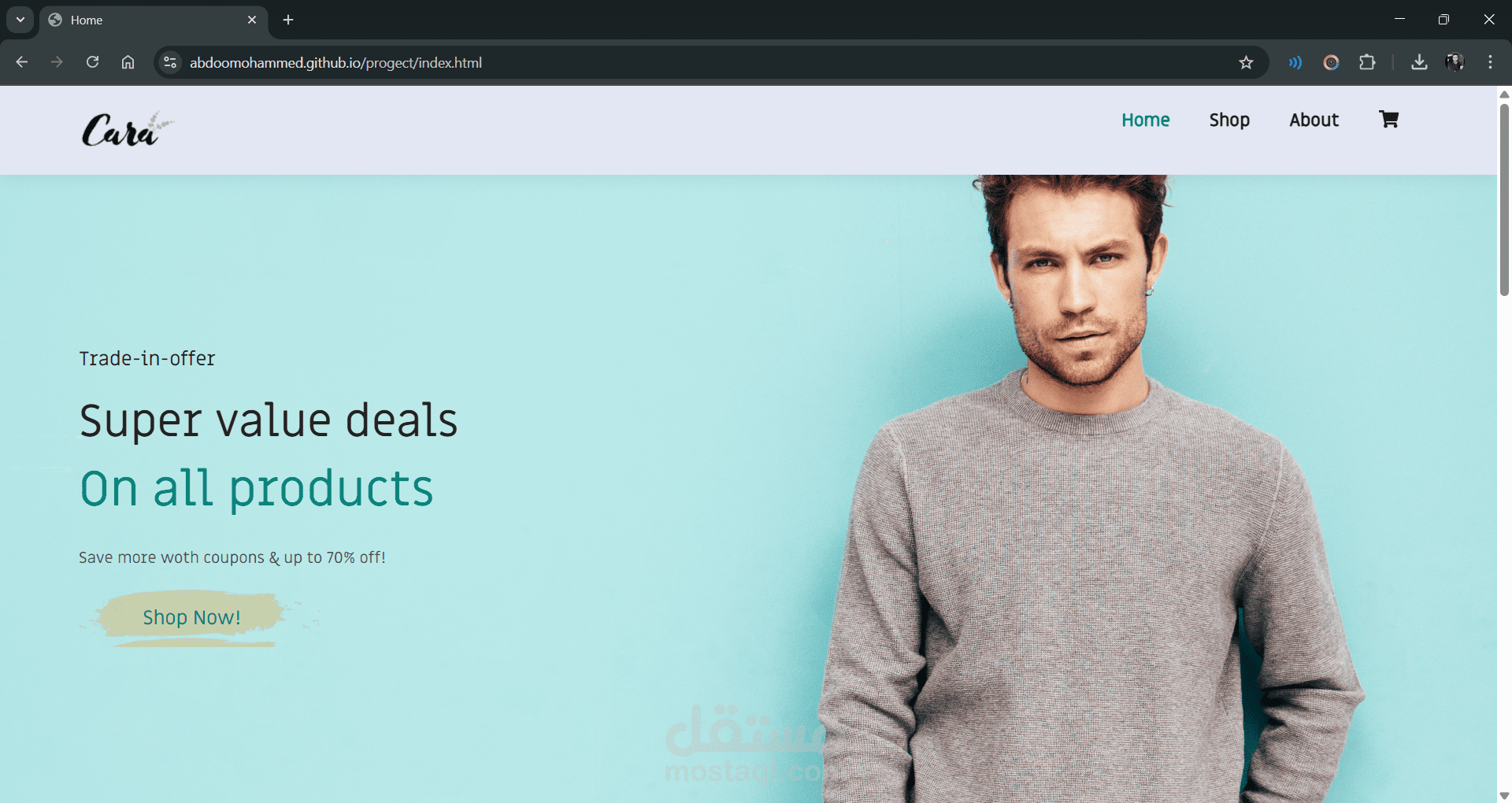Cara Store – متجر إلكتروني متكامل لبيع الملابس
