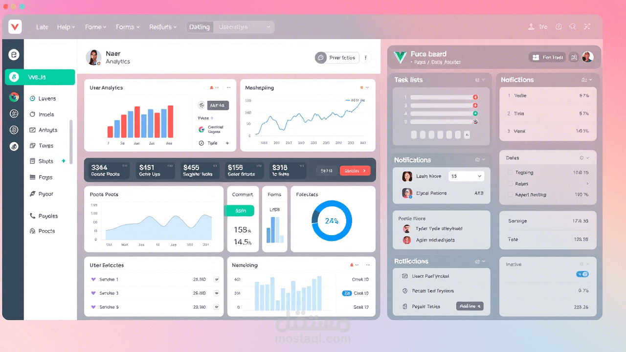 لوحة تحكم ديناميكية (Admin Dashboard) باستخدام Laravel وVue.js