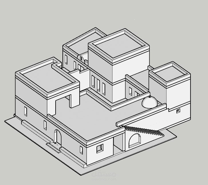 تصميم فيلا على الطراز التقليدي بمدينة جربة التونسية