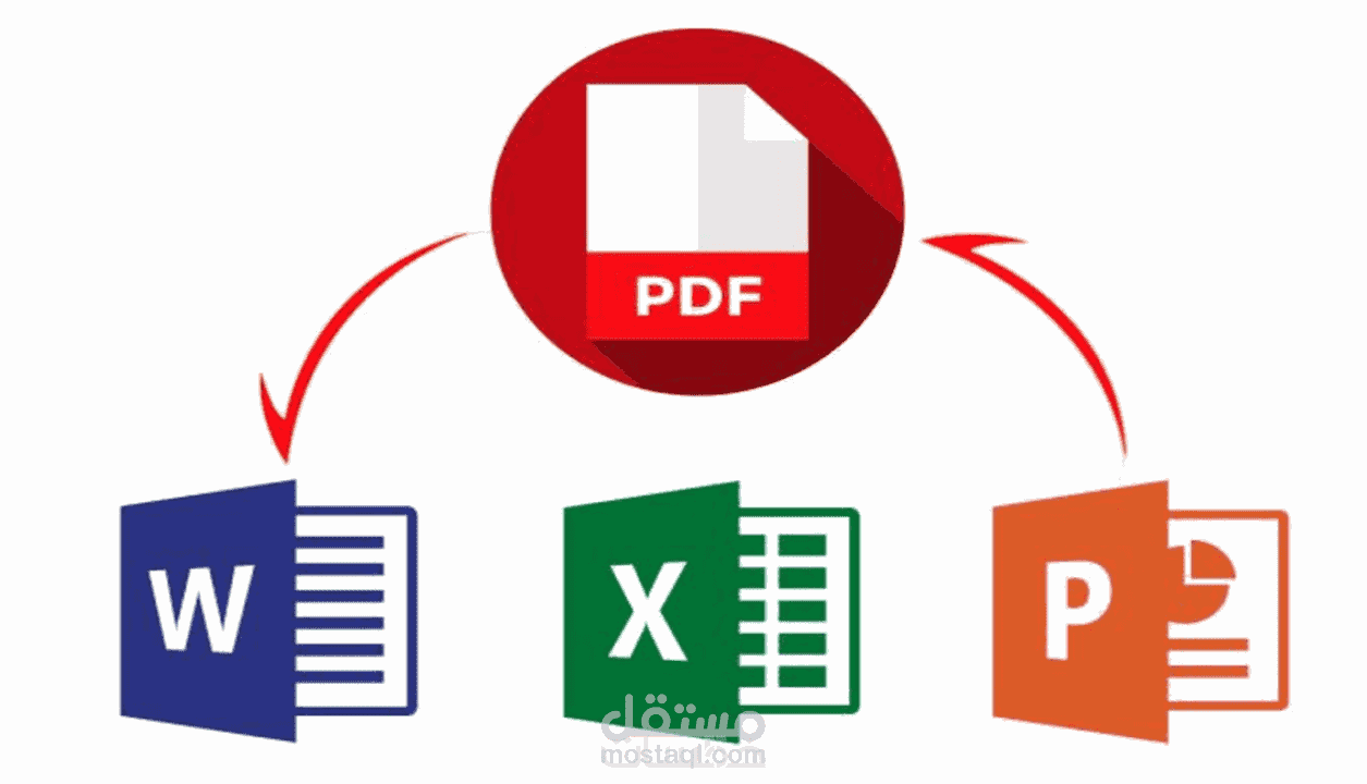 تحويل ملفات pdf الي word و powerpoint