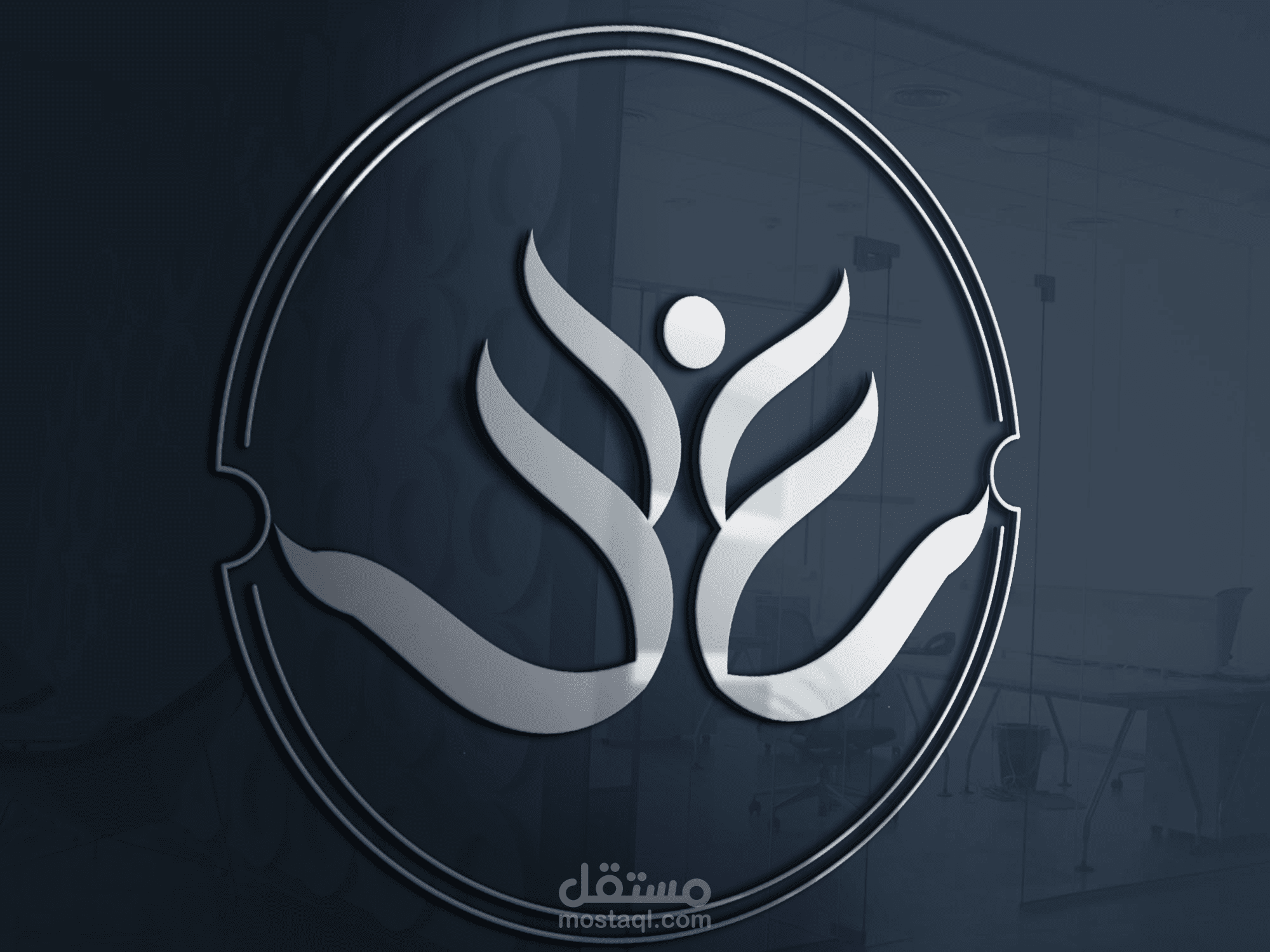 موك أب لوجو لشركة تاجير الطائرات