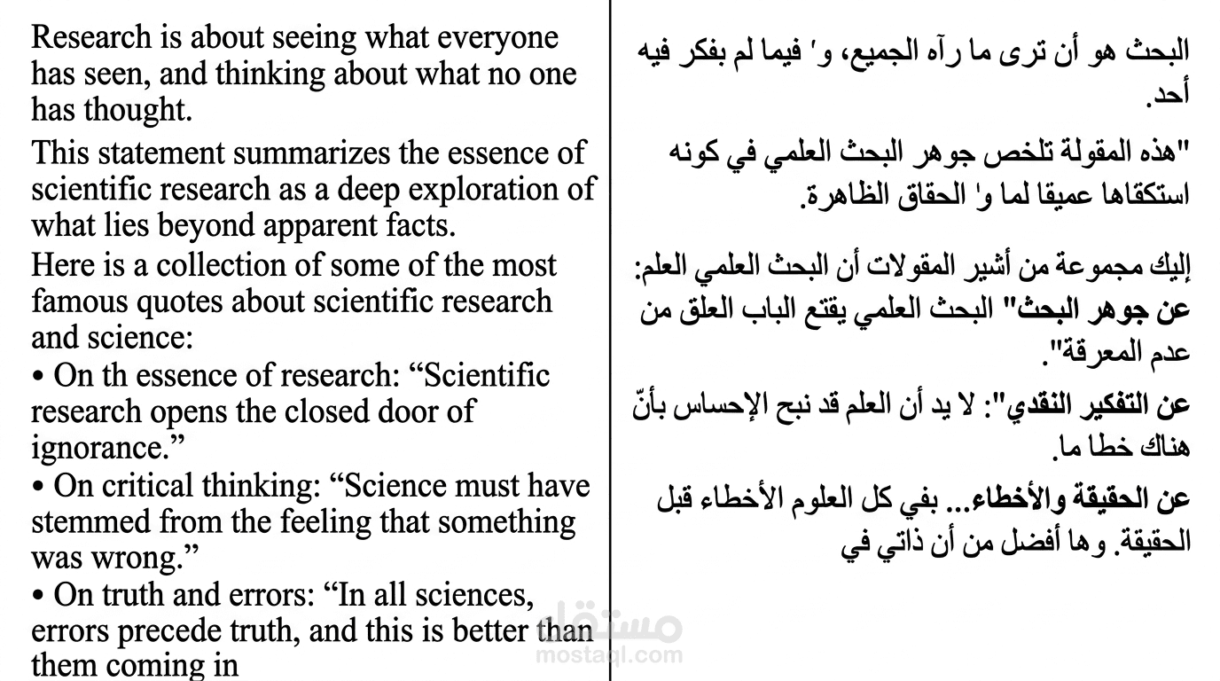 ترجمة إبداعية احترافية بين العربية والإنجليزية