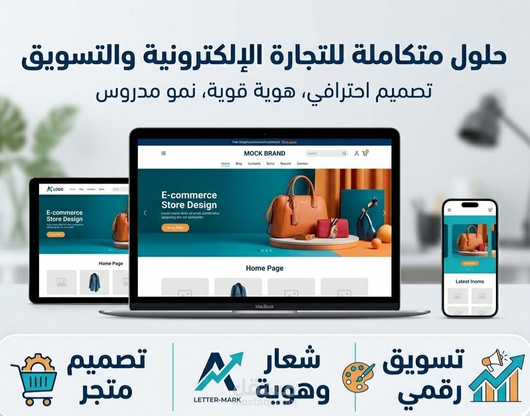 اطلاق مشروع تجاري ناجح تصميم شعار ,بناء متجر اكتروني ,وادارة الحملات التسويقيه
