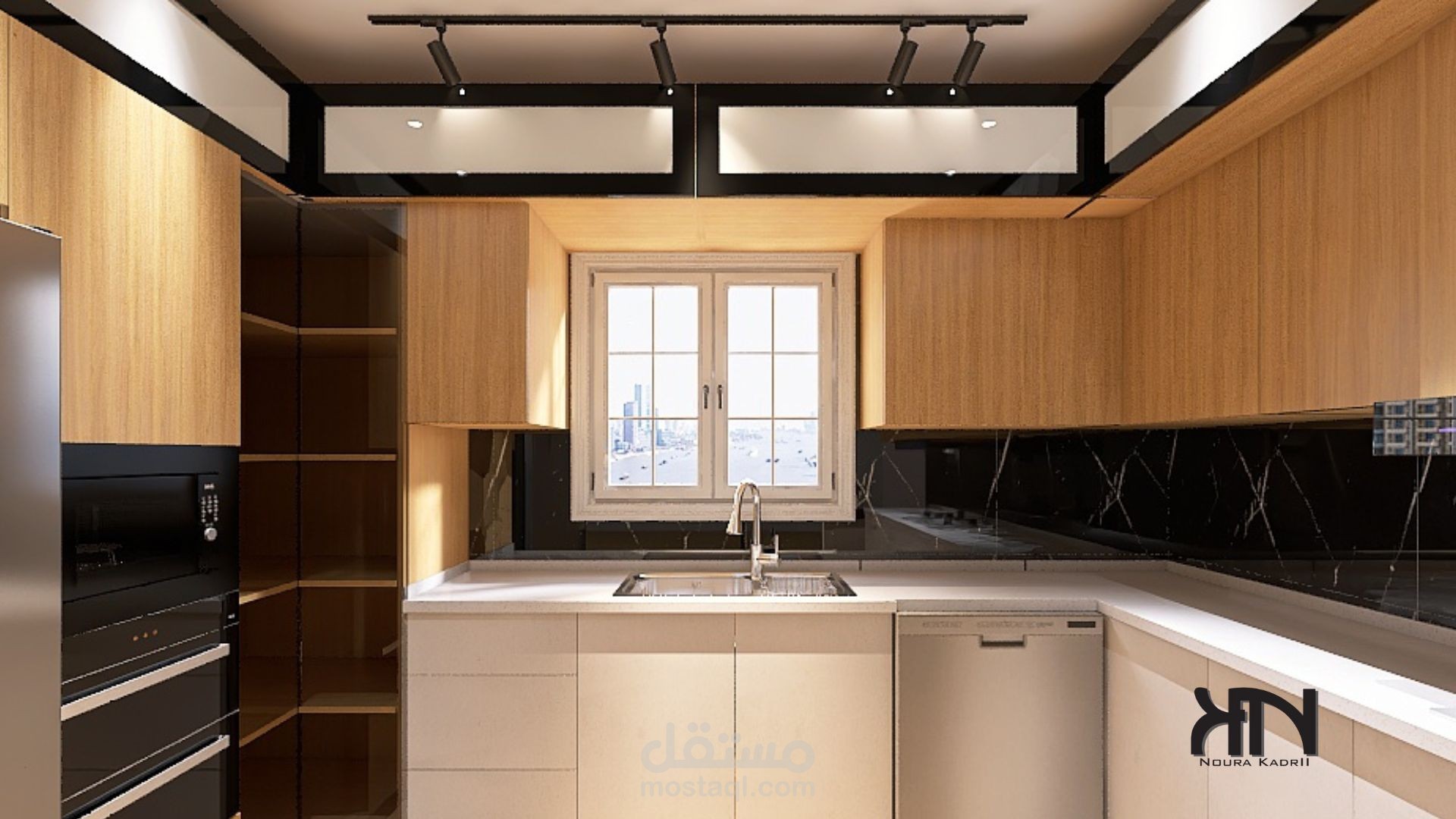 kitchen "wooden and black"