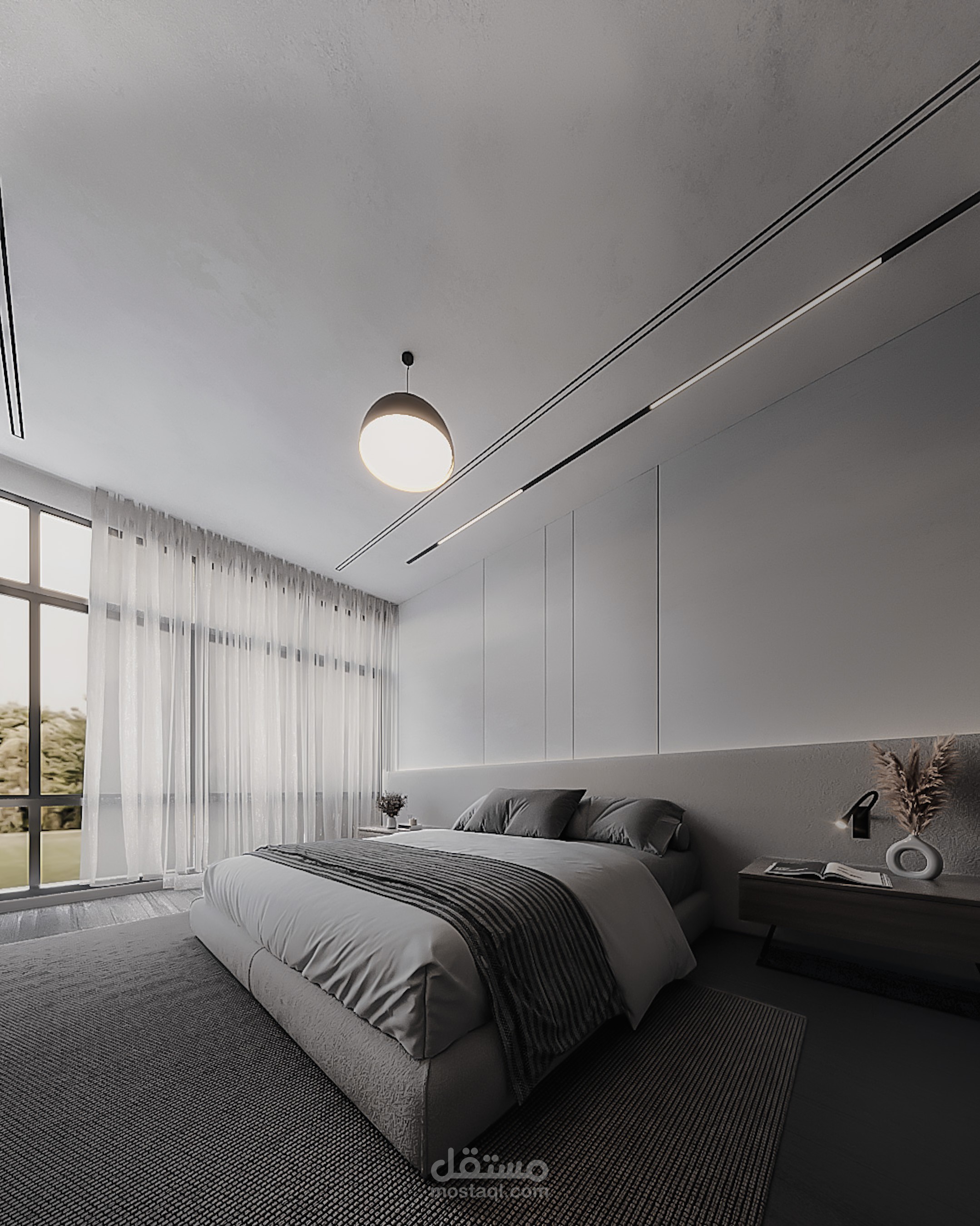 Minimalism bedroom / warm mood