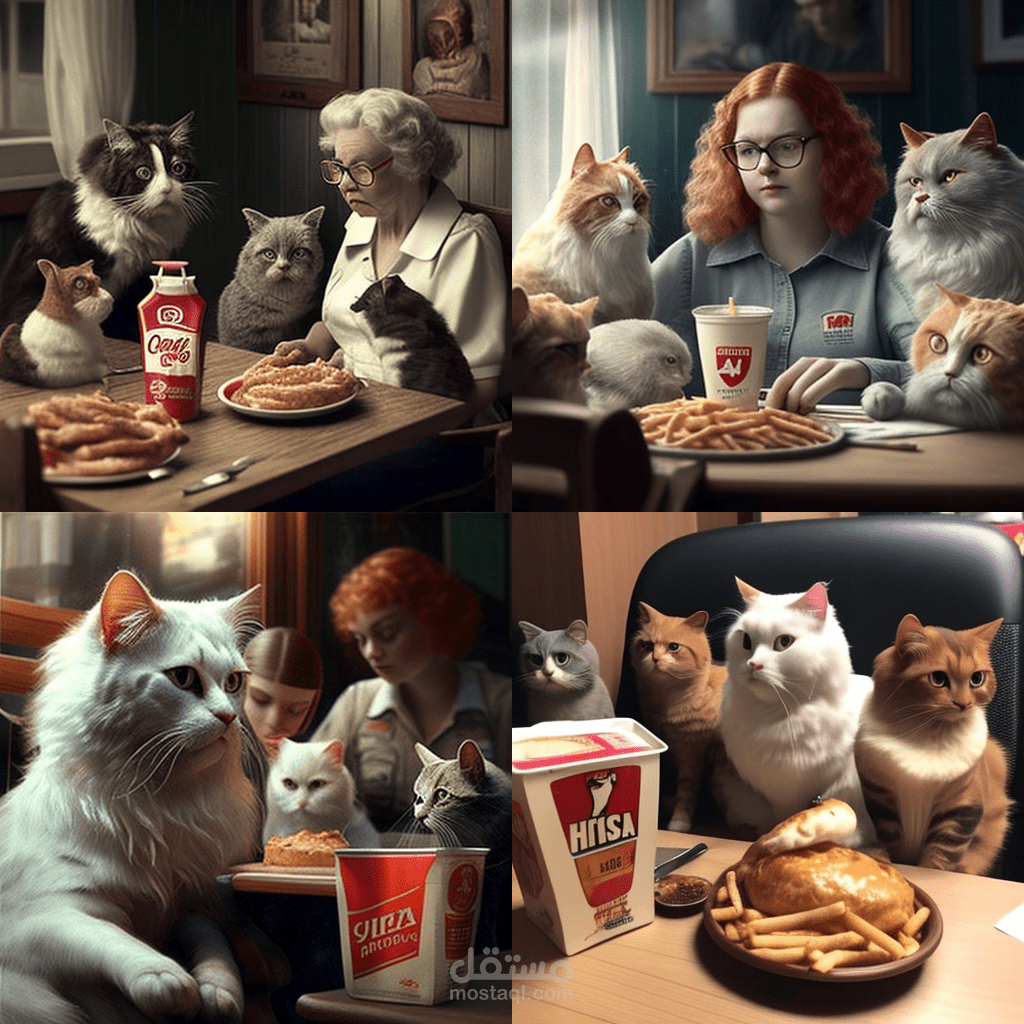 3D جرافيك لقطط