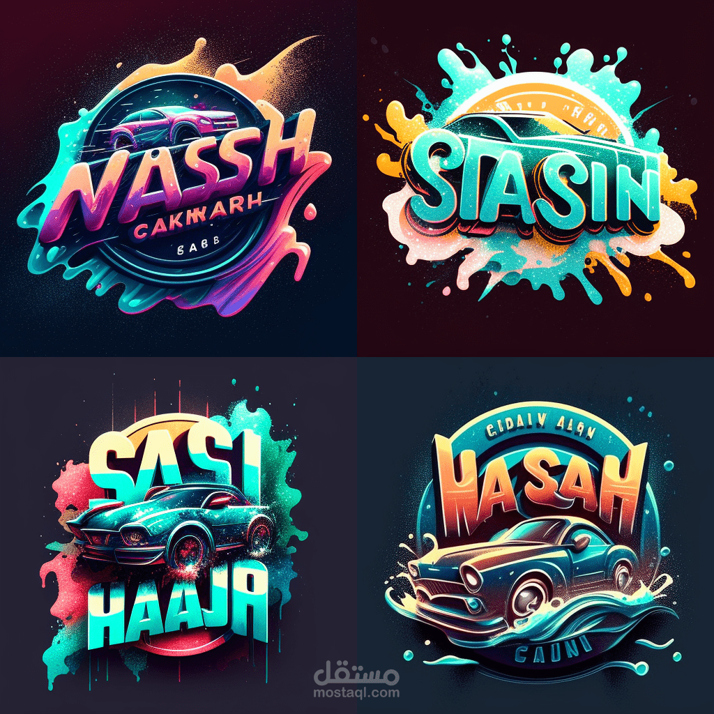 لوغو مغسله سيارات