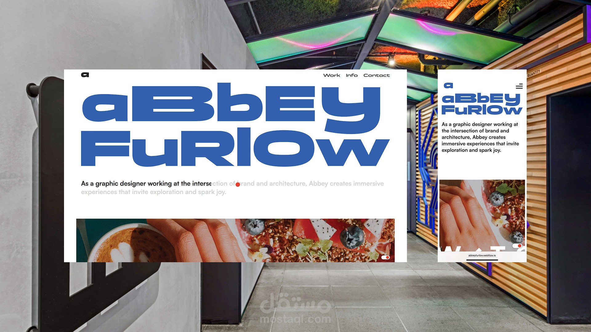 موقع بورتفوليو لمصممة امريكية Abbey Furlow | تصميم وتطوير