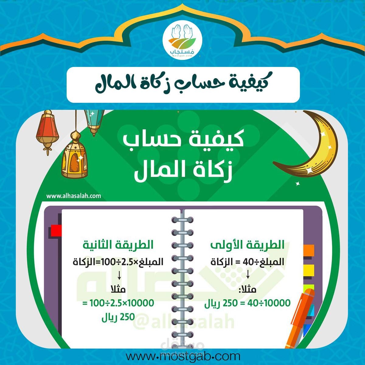 إيضاح احتساب مخصص الزكاة الشرعية  حسب الطريقة الغير مباشرة