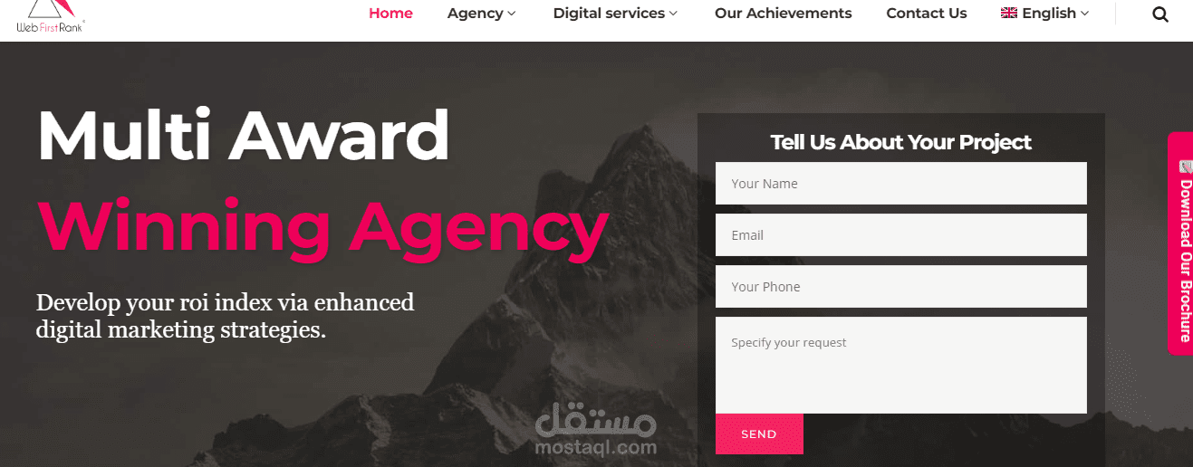 تحسين محرك البحث بالإضافة إلى ترجمة الموقع بالكامل إلى اللغتين العربية والإنجليزية