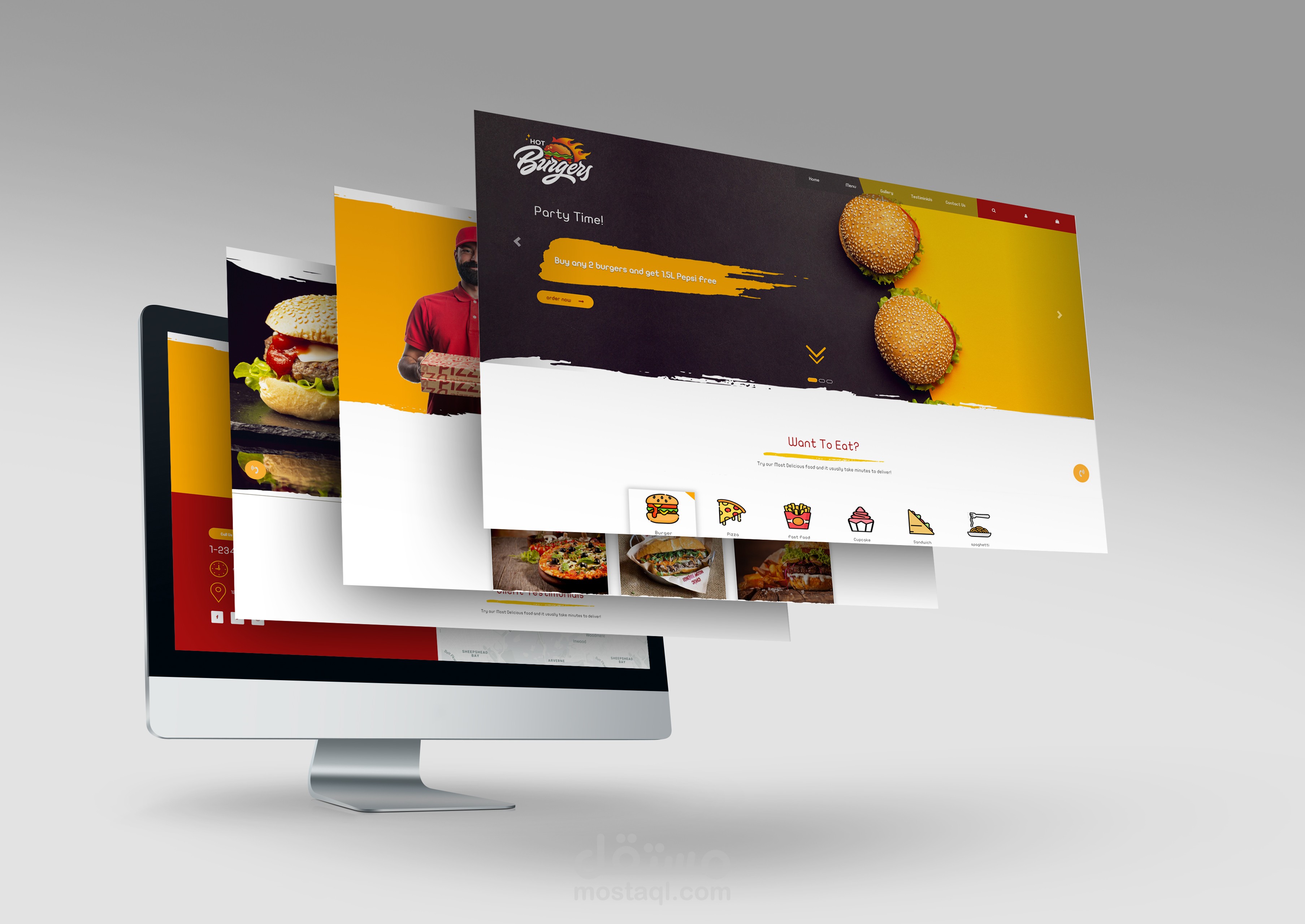 Landing site for a restaurant - front-end -موقع هبوط لمطعم
