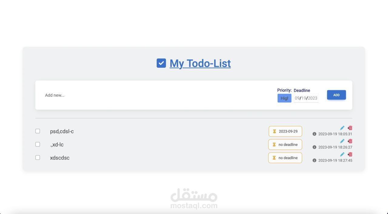 Todo list