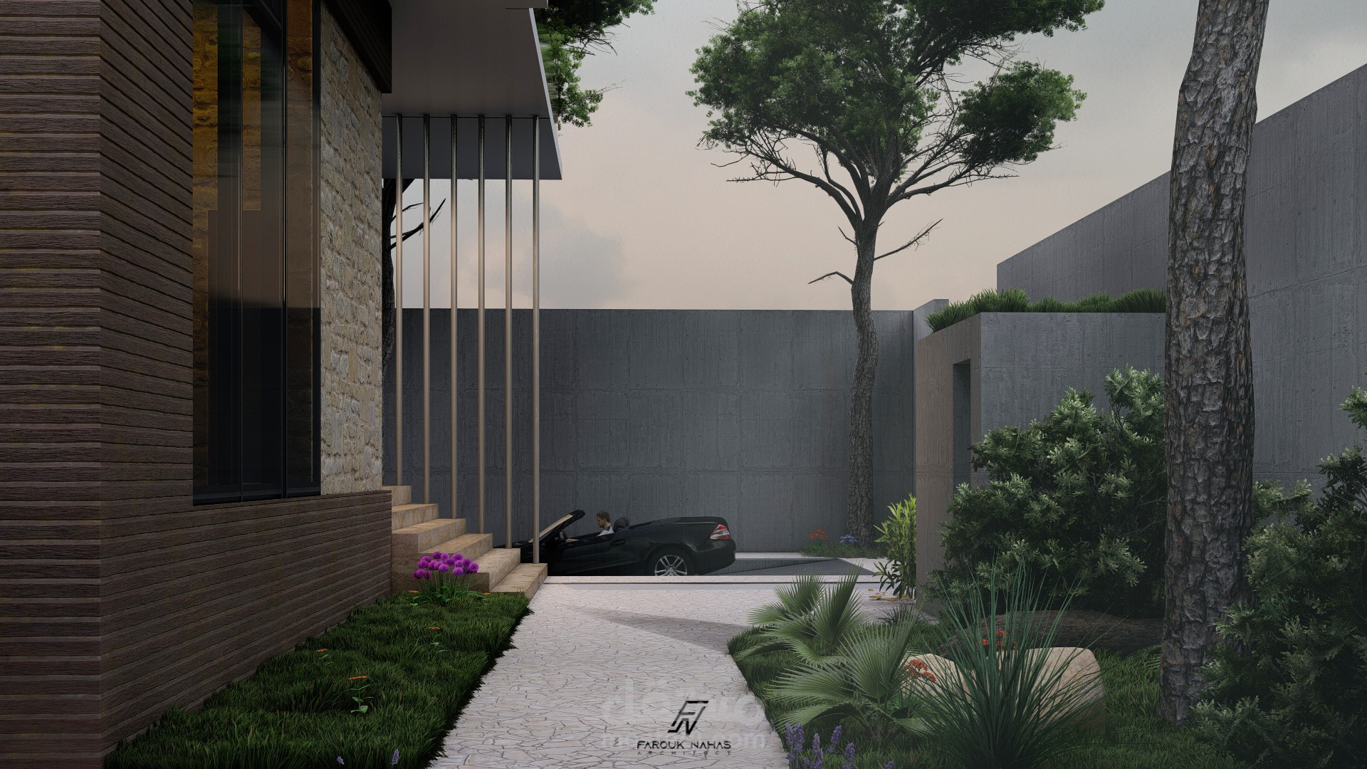 تصميم لاندسكيب لفيلا سكنية