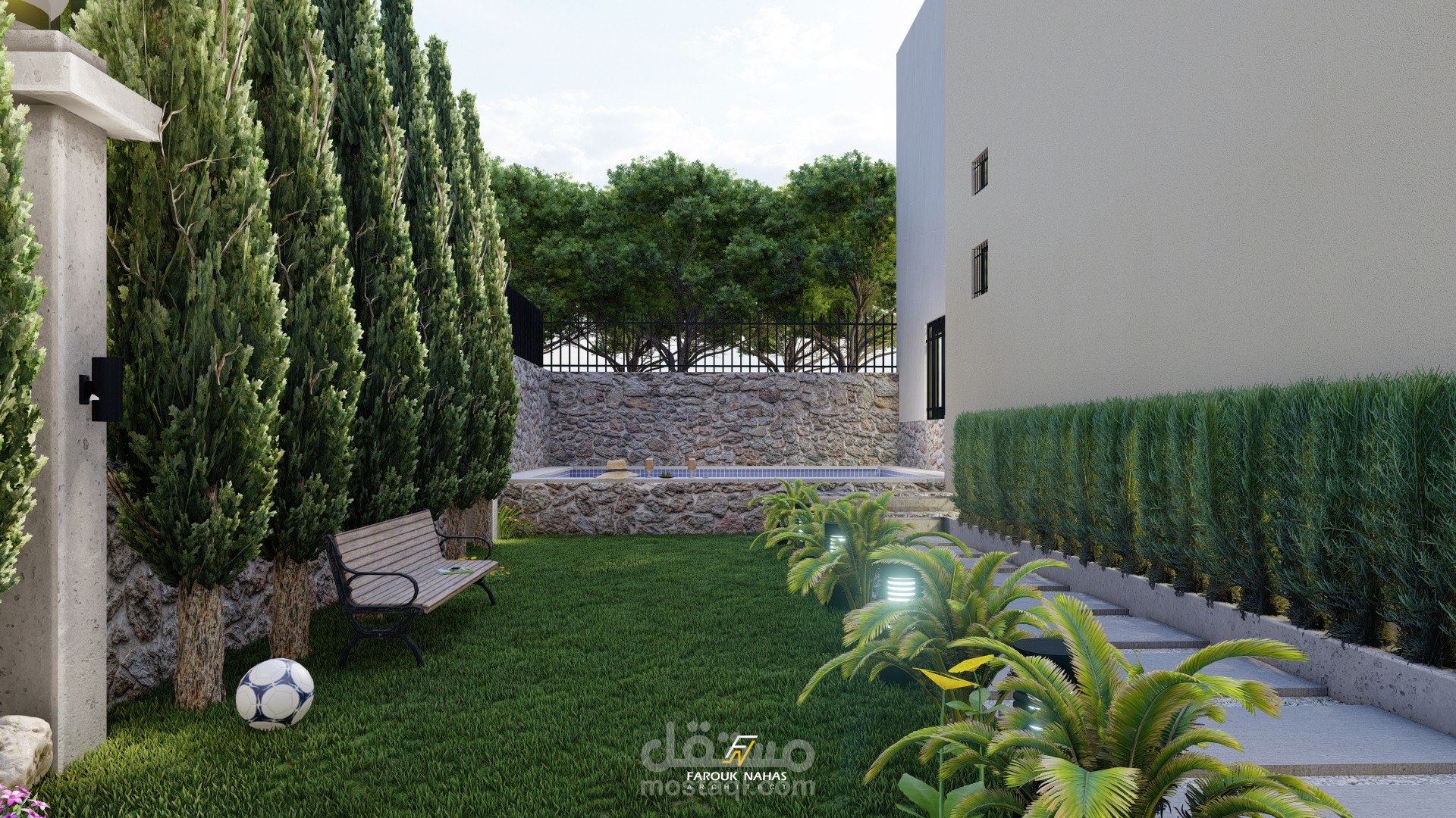 تصميم حديقة خاصة