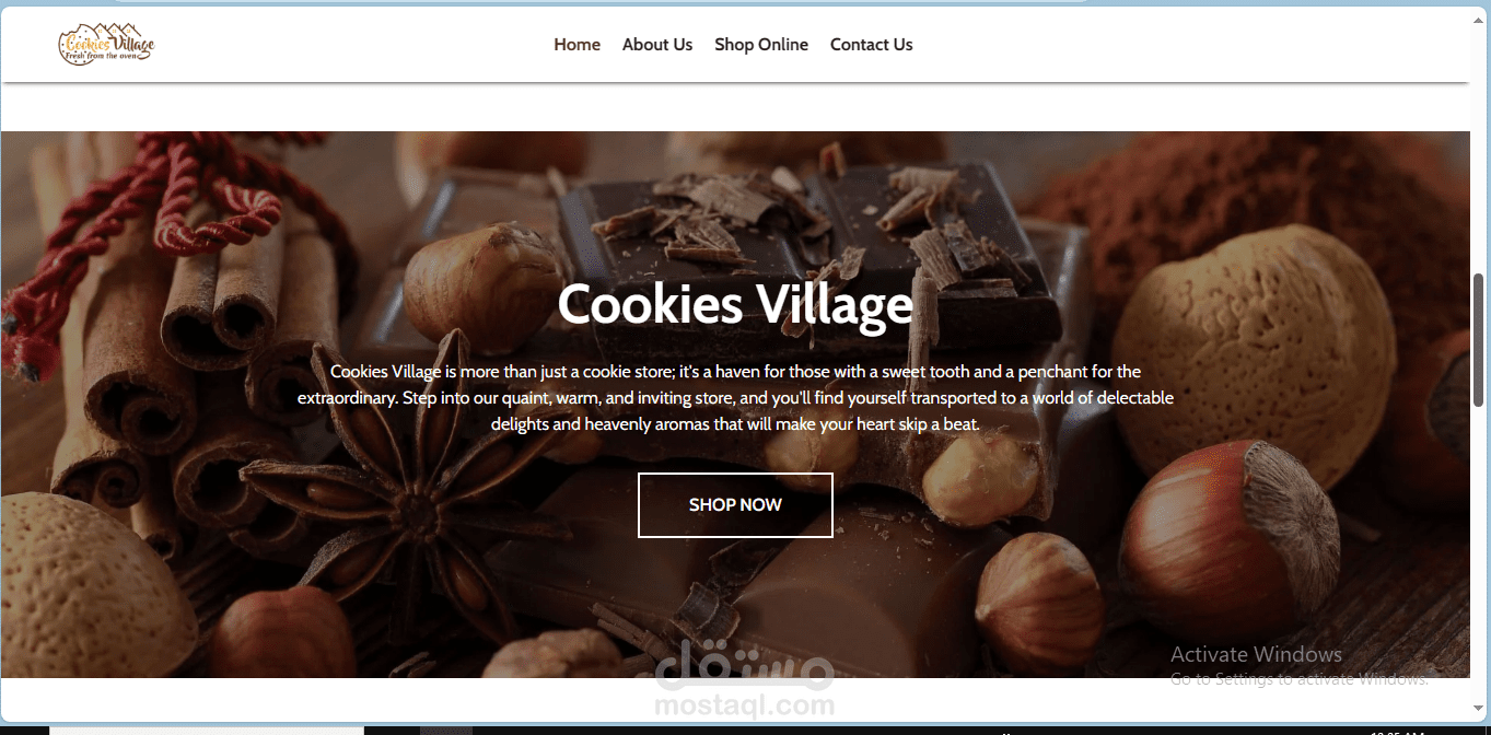 متجر الكترونى لبيع الكوكيز لبراند كبير فى الامارات المتحدة