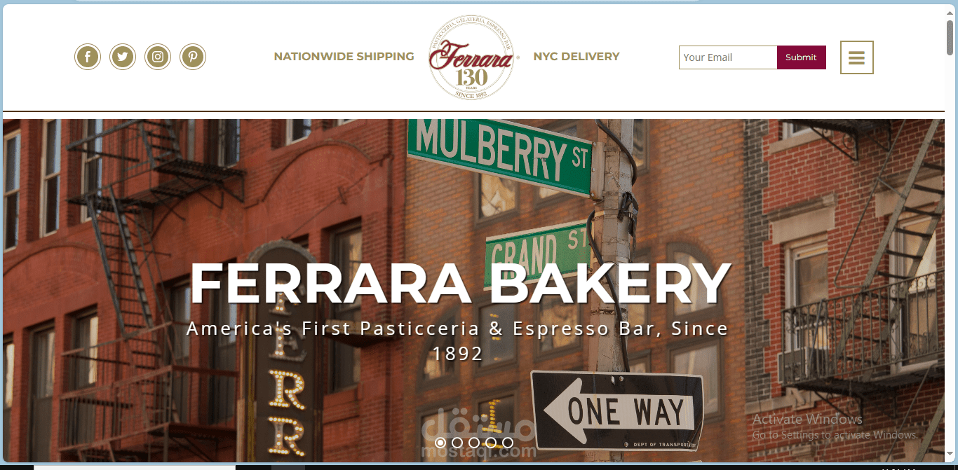 متجر الكترونى لبراند كبير من ايطاليا للمخبوزات