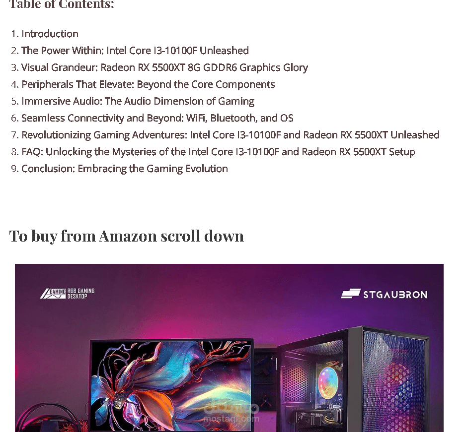مقال عن مراجعة لي تجميعة PC Gaming مع روابط ربحية