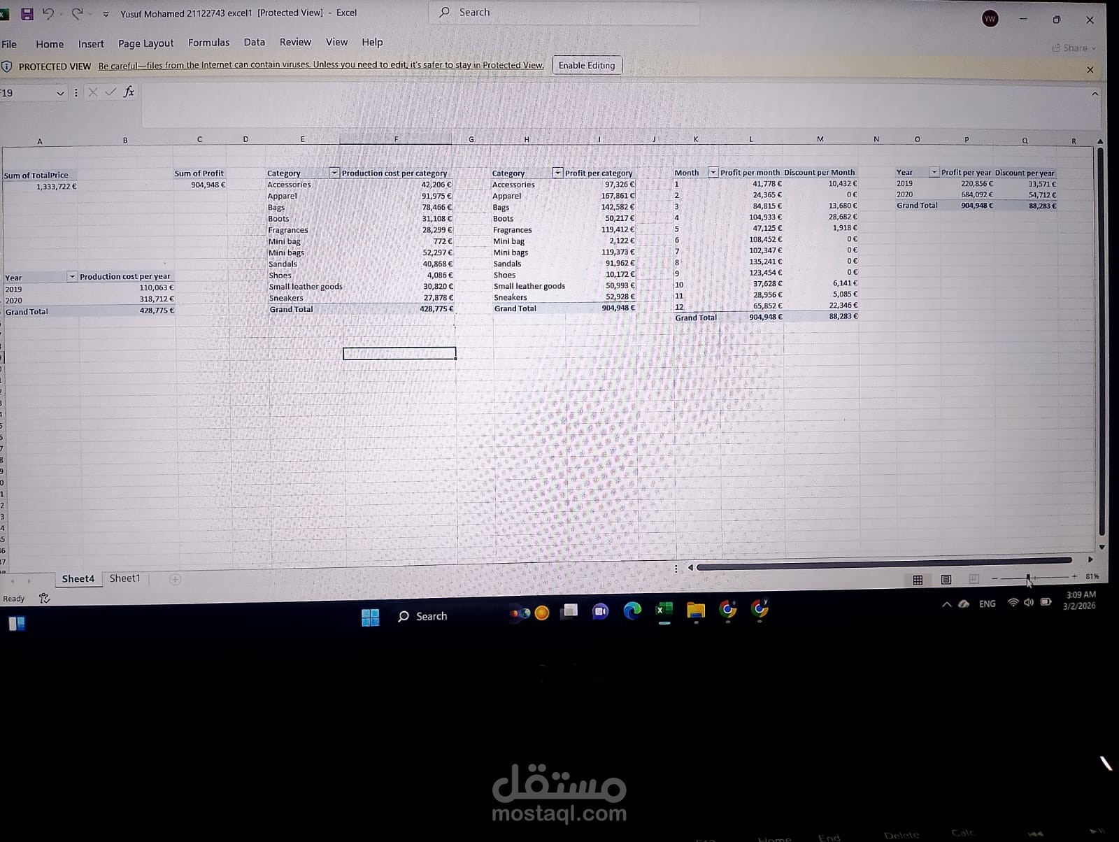 pivod table excel