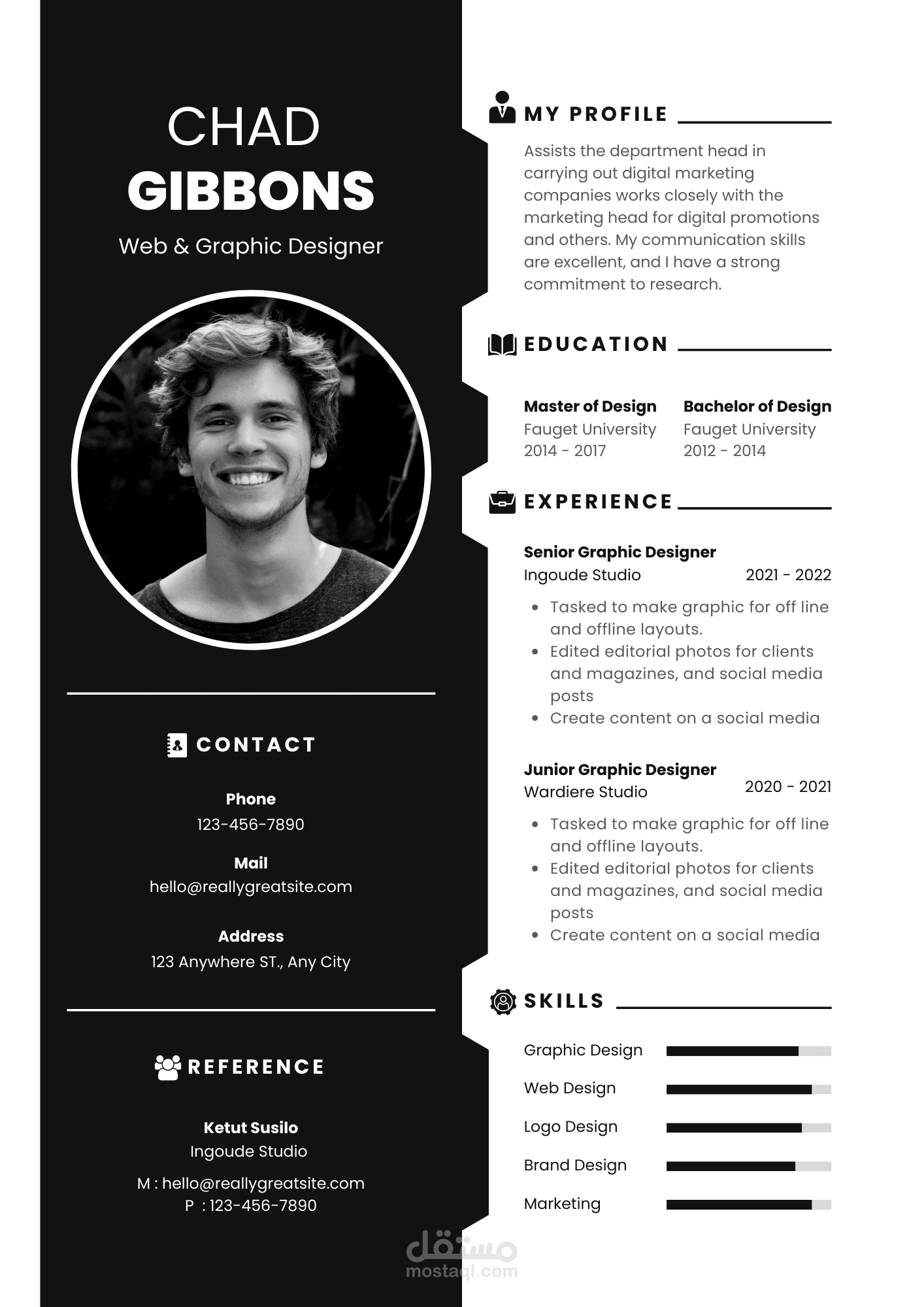 انشاء سيرة ذاتية بالانجليزى